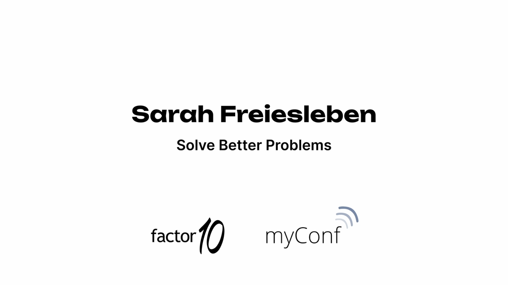 Sarah Freiesleben at myConf 2025
