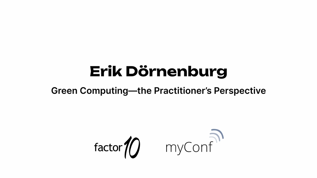 Erik Dörnenburg at myConf 2025